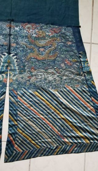 Antique Chinese embroidered silk partial robe. 11