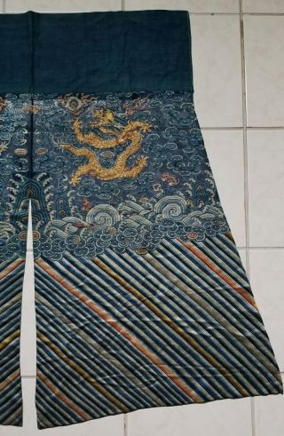 Antique Chinese embroidered silk partial robe. 3