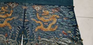 Antique Chinese embroidered silk partial robe. 5