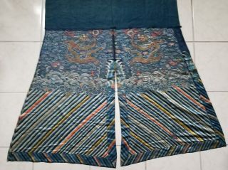 Antique Chinese embroidered silk partial robe. 9