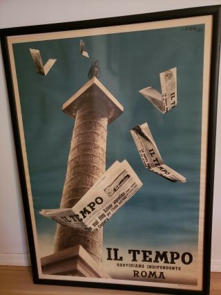 Roma Vintage Poster,  1949,  Orig,  Signed,  Framed.