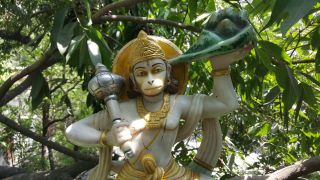 Hanuman Marble Statue Handmade 31.  5 lbs India Hindu Deity Shiva Ramayana Temple 2