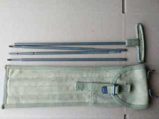 Vintage Ww2 Wwii M1 - C6573a U.  S.  Rifle Cleaning Rod Kit Canvas Case,  Part