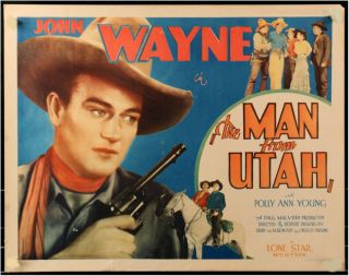 Man From Utah Vintage Western Movie Poster Half Sheet John Wayne 1934