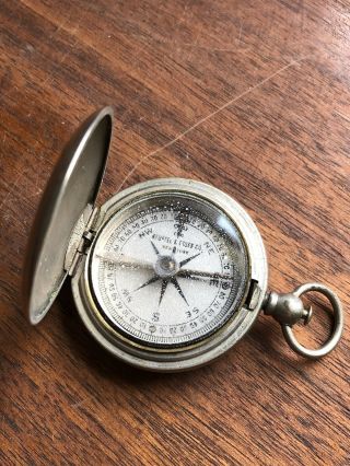 Antique Pocket Compass Made By Keuffel & Esser Co N.  Y.  1870 