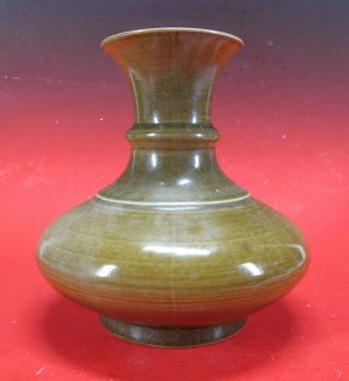 China Porcelain Eel Skin Celadon Tea Glaze Baluster Vase Islamic Influence Yqz