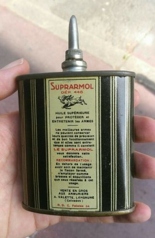 Vintage Handy Oiler Gun Oil Can Tin Lead Top Suprarmol