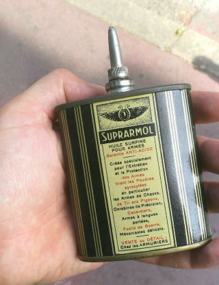 Vintage Handy Oiler Gun Oil Can Tin Lead Top SUPRARMOL 2