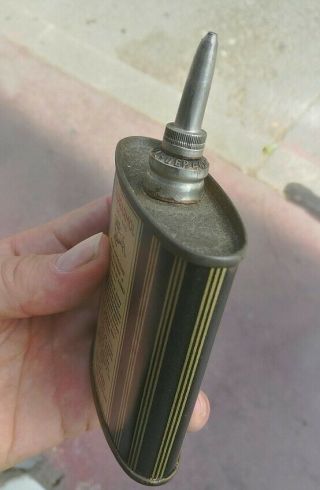 Vintage Handy Oiler Gun Oil Can Tin Lead Top SUPRARMOL 4