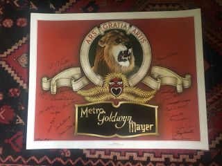 STARS MGM AUTOGRAPHED POSTER AUTHENTIC RARE SIGNED 12