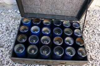 Vintage Extremely Rare Edison Case Blue Amberol Cylinder Records
