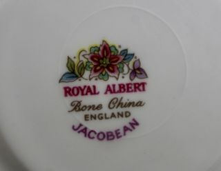 ROYAL ALBERT TEACUP & SAUCER - JACOBEAN M334 3