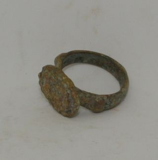 Quality Ancient Roman Greek Bronze Seal Ring - Circa 100ad - 02