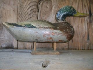Antique - Vintage - Factory - Mason - Mallard - Old - Wooden Duck Decoy