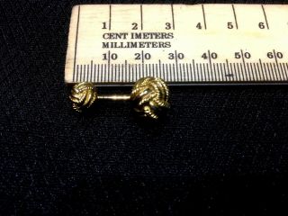 Rare Vintage Tiffany & Co.  Schlumberger 18K Gold 750 Double Love Knot Cuff Links 10