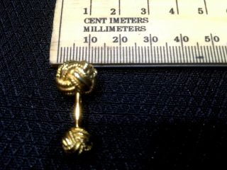 Rare Vintage Tiffany & Co.  Schlumberger 18K Gold 750 Double Love Knot Cuff Links 8