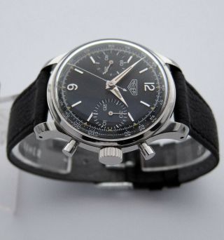 HEUER ref.  404NT Vintage 1958 - 60 Chronograph Valjoux 23 Black Classic Pre Carrera 4