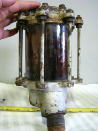 Antique Clock Face Gas Pump Visi Gauge Sight Glass Complete Vtg Visible 5