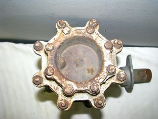 Antique Clock Face Gas Pump Visi Gauge Sight Glass Complete Vtg Visible 7