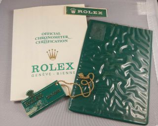 1960 Vintage Rolex Day - Date Tag & 1966 Chronometer Punched Papers Guarantee