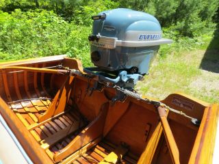 Vintage 1953 12 ' Penn Yan Swift outboard boat with motor and trailer 8