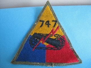 Wwii Us Army Armor Division 747 Tank Battalion Patch