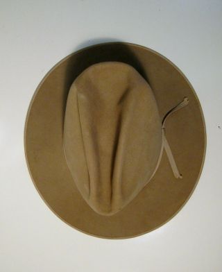 Vtg Stetson 4X Beaver Felt Western Cowboy Fedora Hat size 7 1/8 USA Made 5