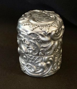ANTIQUE TIFFANY AND COMPANY STERLING SILVER THIMBLE CASE / PILL BOX 4