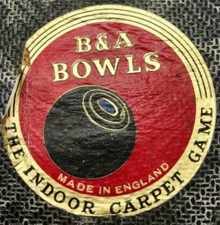 B&A Bowls The Indoor Carpet BallGame England 796249 Vintage 50s No Disc 4