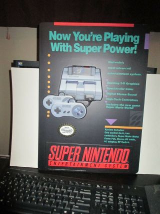 Nintendo Playing with Power Display Sign Very Rare Item 2