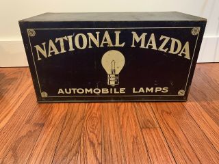 Antique National Mazda Automobile Lamps Cabinet