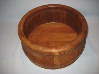 Vintage Danish Modern Nissen Denmark Staved Teak Wood Salad Bowl Hand Made 3