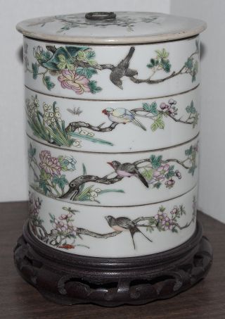Antique Chinese Famille Rose Porcelain Stacking Bowls " Among The Very Finest "
