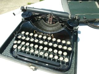 Vintage 1926 Lc Smith Corona No.  4 Portable Typewriter & Case