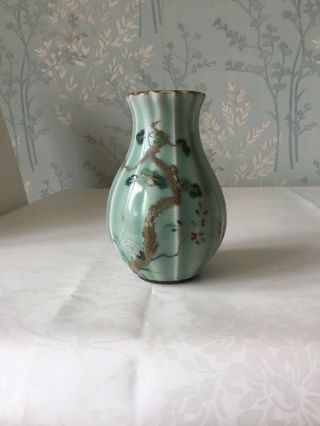 antique chinese enamel celodon vase 7