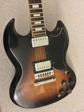 1979 Vintage Gibson Sg Standard Rare Tobacco Burst Finish Lightweight 7lb 2oz