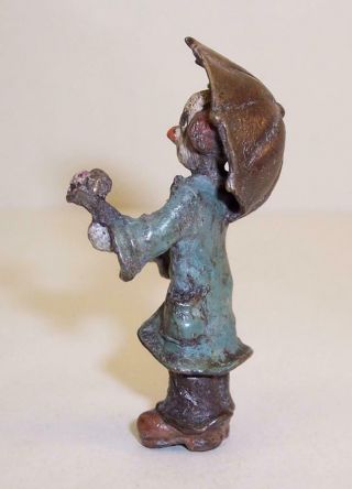 SMALL Vintage COLD PAINTED BRONZE Metal CLOWN Miniature Figure/Model CIRCUS 5