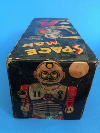 Vintage Nomura Space Man Tin Robot Japan Toy With Box 10