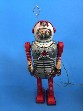 Vintage Nomura Space Man Tin Robot Japan Toy With Box 2