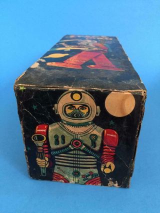 Vintage Nomura Space Man Tin Robot Japan Toy With Box 9
