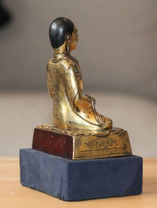 Antique Chinese Tibetan gilt bronze Buddha,  18th 19th century,  Qing Dynasty RARE 4