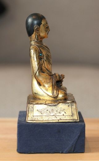 Antique Chinese Tibetan gilt bronze Buddha,  18th 19th century,  Qing Dynasty RARE 5