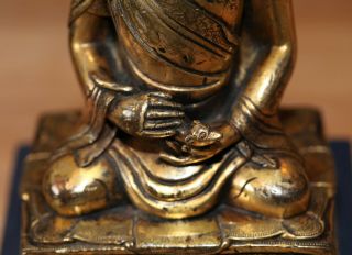 Antique Chinese Tibetan gilt bronze Buddha,  18th 19th century,  Qing Dynasty RARE 7