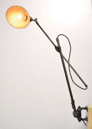 Vintage OC White industrial wall lamp,  1930s or earlier 4