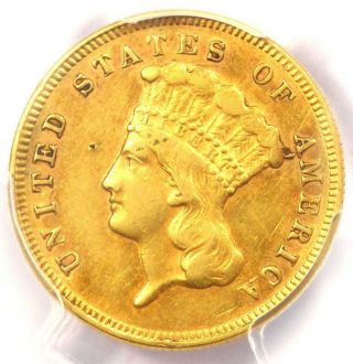1871 Three Dollar Indian Gold Coin $3 - Certified Pcgs Au Details - Rare Date