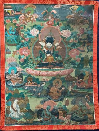 Antique Chinese Old Museum Quality Tibetan Thangka Painting