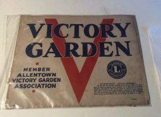 Wwii Allentown Victory Garden Poster Sponsored By Lions International Club