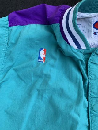 Charlotte Hornets Greg Grant Game Worn Warm Up Jacket 1991 NBA Champion Vintage 6