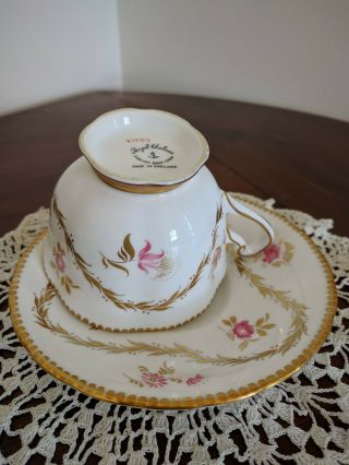 Vintage Royal Chelsea Pink and Gold Fine Bone China England Tea Cup & Saucer 5