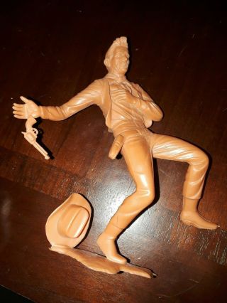 Louis Marx Western Cowboy Vintage 1964 Toy Figure Plastic 6 " Old Gunslinger